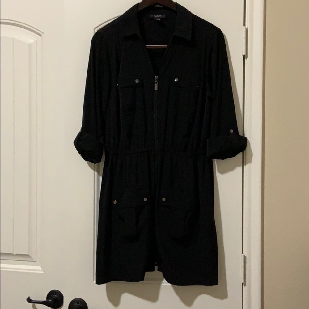 Alfani black utility dress